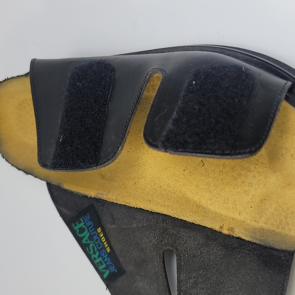 Versace Jeans Couture Flip Flops. Black Leather. Size 43 - Picture 8 of 9